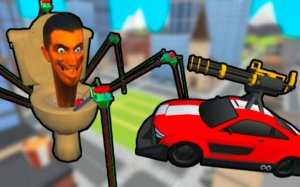 Cars vs Skibidi Toilets - Free Online Action Driving Game Arcade Game