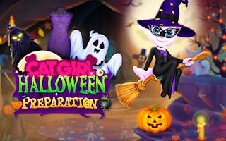 Cat Girl Halloween Preparation Game