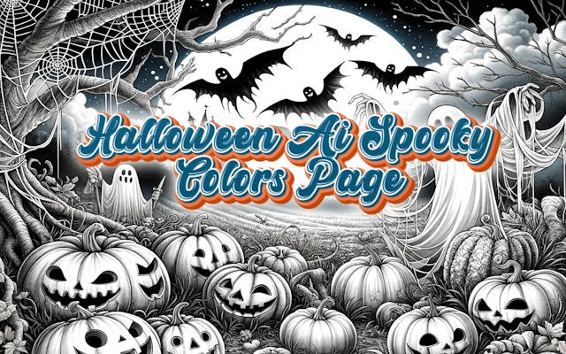 Halloween Ai Spooky Colors Page - Coloring Game