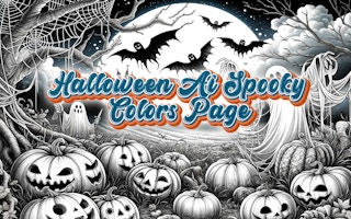 Halloween Ai Spooky Colors Page - Coloring Game