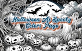 Halloween Ai Spooky Colors Page - Coloring Game
