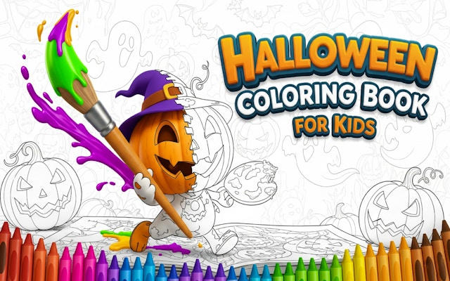 Halloween Coloring Book - Free Online Coloring Game