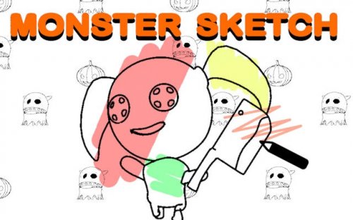 Monster Sketch Drawing Game - Free Online Coloring & Drawing