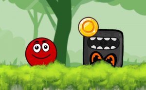 Red Bounce Ball Puzzle Adventure